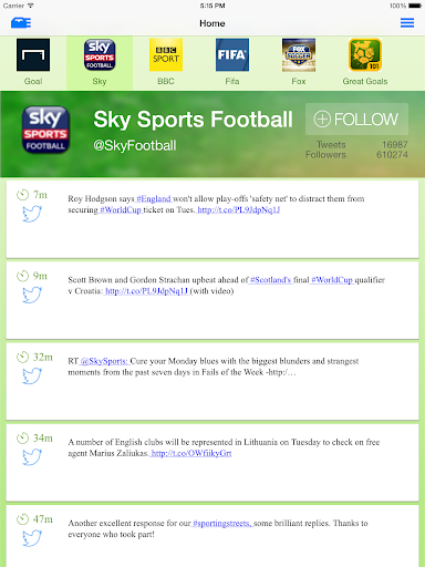 【免費運動App】Soccer Tweets-APP點子