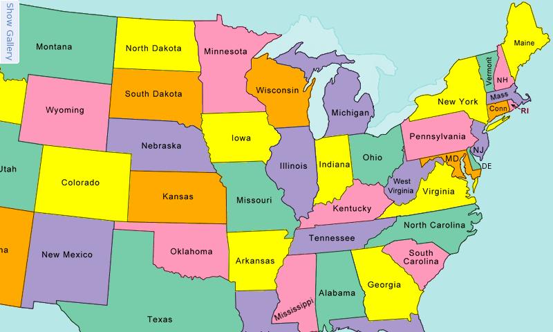 Map United States Learning Games USA Map Puzzle- screenshot