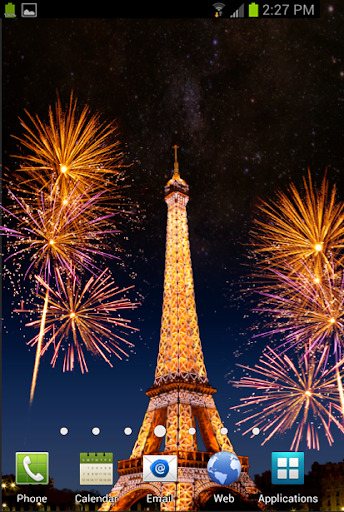 Eiffel Tower Fireworks LWP