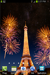 Eiffel Tower Fireworks LWP poster 1