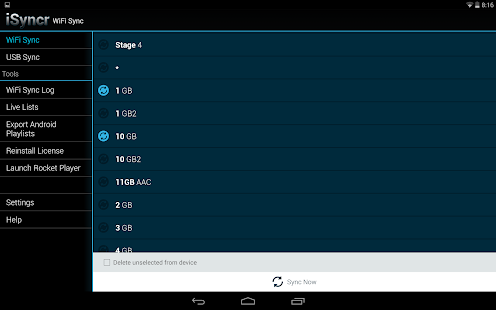 iSyncr for iTunes to Android - screenshot thumbnail