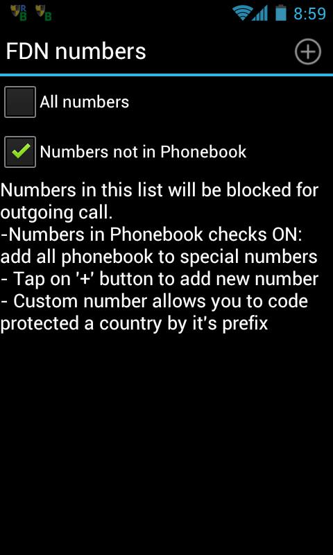 Outgoing Call Blocker ProKey Screen 3