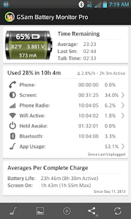 GSam Battery Monitor Pro - screenshot thumbnail