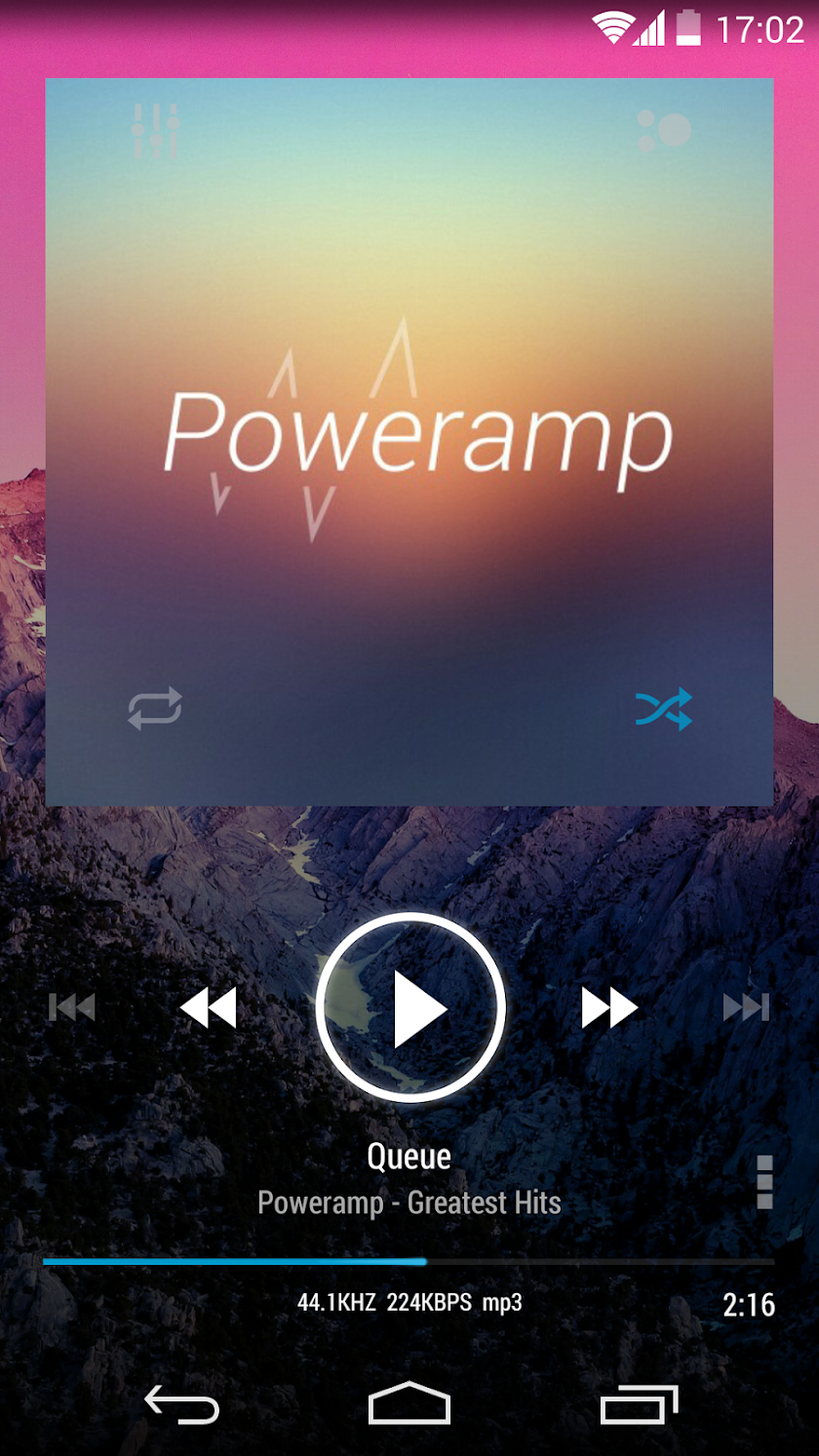 Skin for Poweramp KK TRSPRNT Screen 1