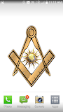 Masonic Gold Square & Compass Live Wallp