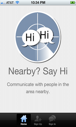 Nearby Say hi.