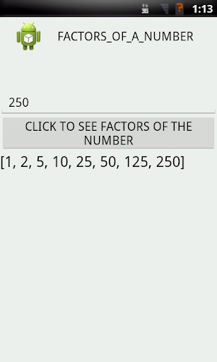 【免費生產應用App】Factors of a number-APP點子