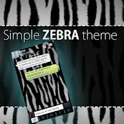 GO SMS Pro Simple Zebra Theme