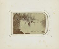 Fotoreproductie van (vermoedelijk) een schilderij van de Traunfall in Oostenrijk