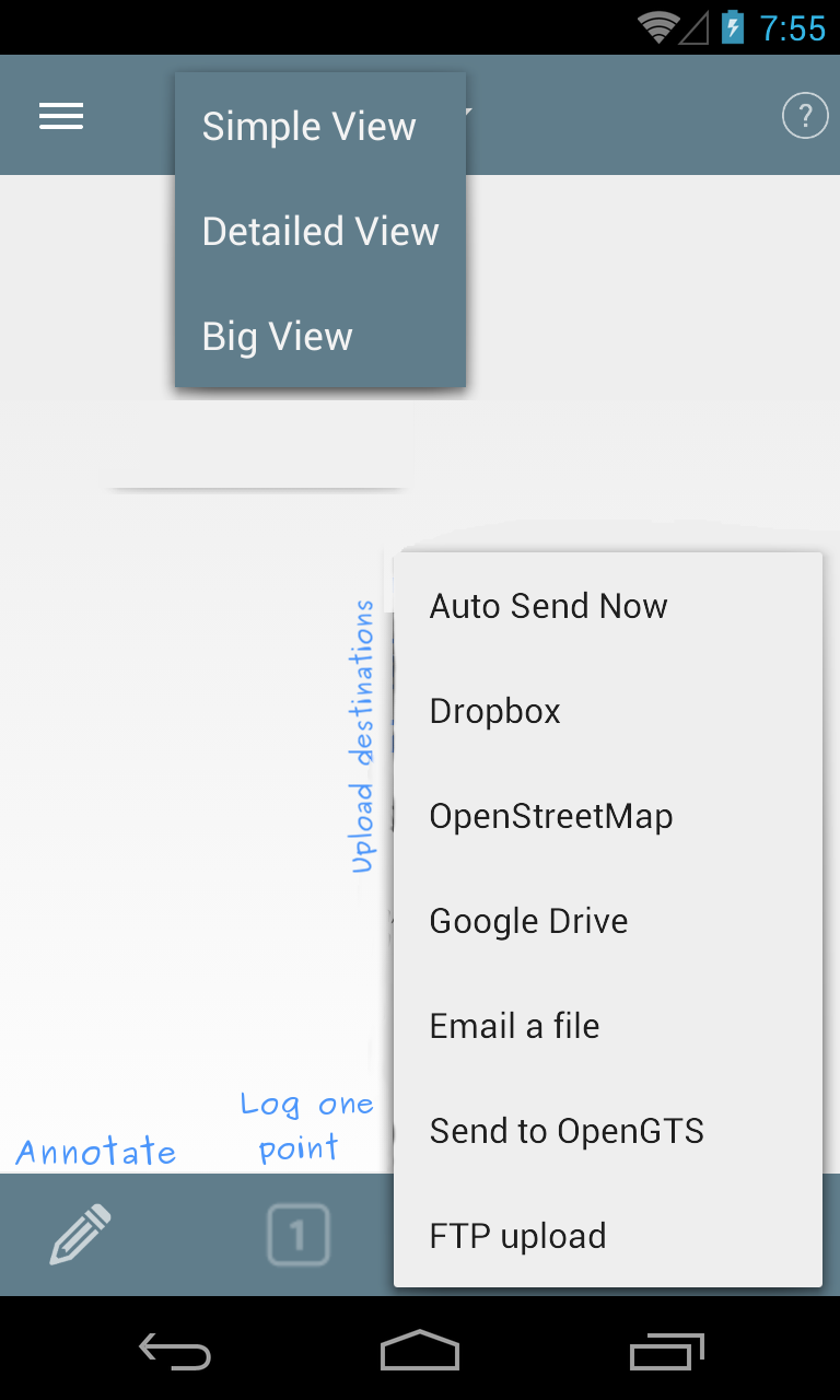 GPS Logger for Android Screen 2