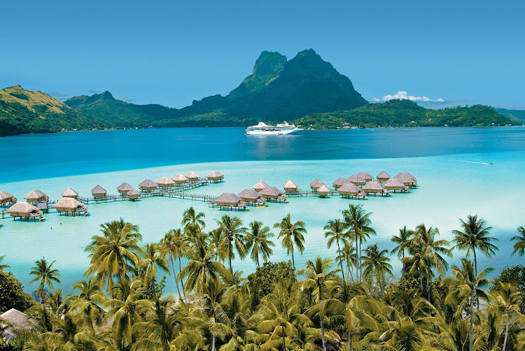 Spectacular Bora Bora: Built to navigate the narrow inlets of French Polynesia, the Paul Gauguin can maneuver from open ocean to shallow lagoon as nimbly as a yacht.