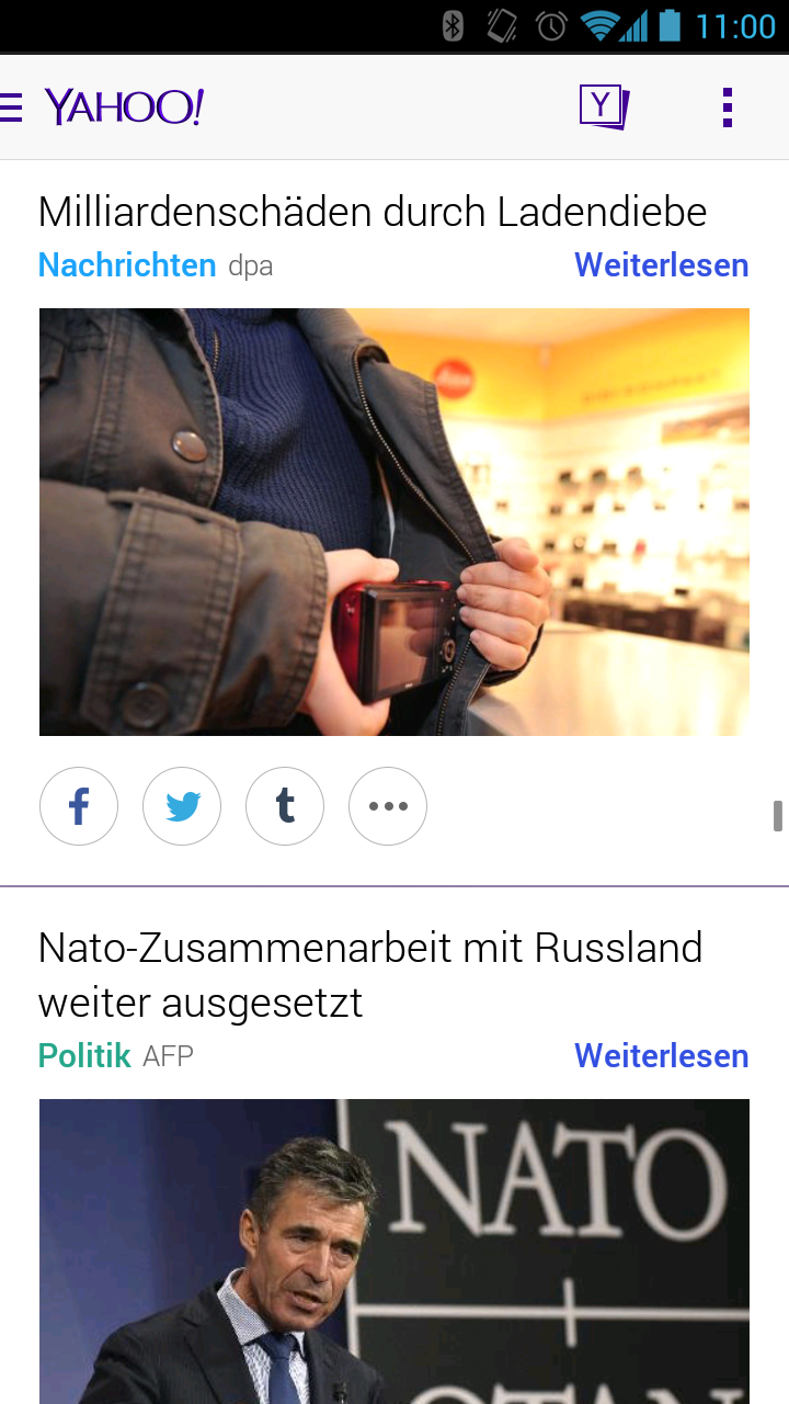 Android application Yahoo News: Breaking & Local screenshort