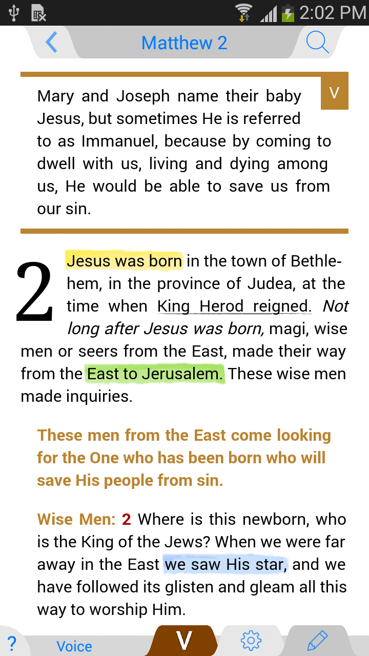 The Voice Bible Screen 1