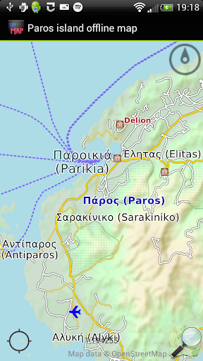 Paros island offline map