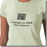 qr code on t-shirt from zazzle
