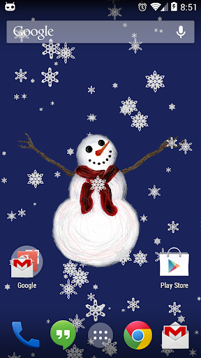 Smiling Snowman Live Wallpaper