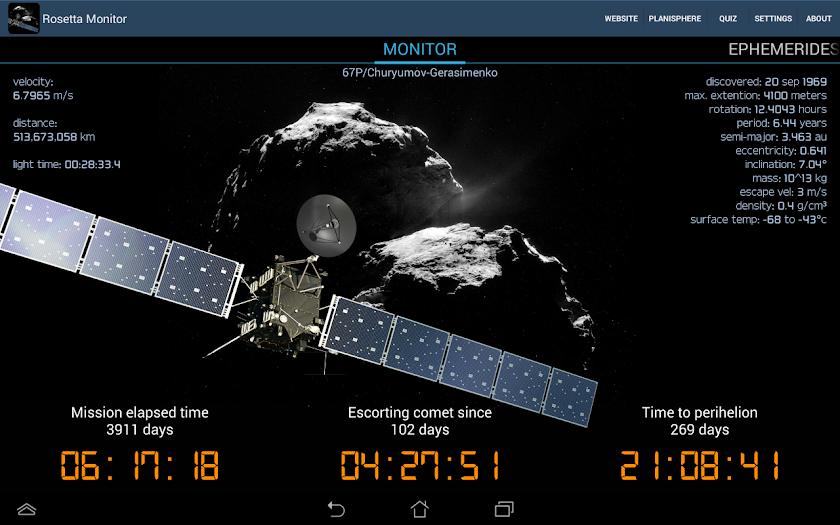 Rosetta Monitor Screen 1