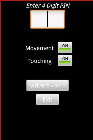 Android application Security Alarm! screenshort