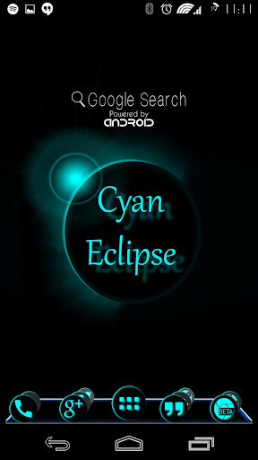 Cyan Eclipse Launcher Theme