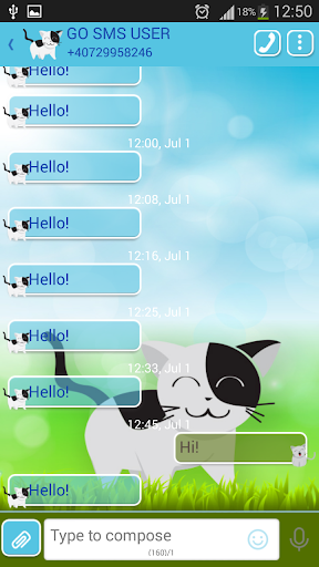 GO SMS Proのスウィートキャッツ