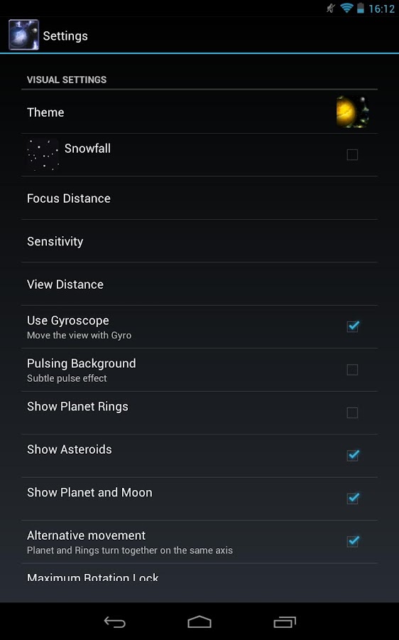 GyroSpace 3D Live Wallpaper - screenshot