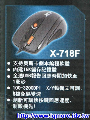 雙飛燕(A4tech) X7 電競光學滑鼠X-718BK 測試 - 老貓測3C