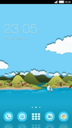 Island C Launcher Theme