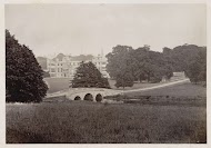 Brug, park en Audley End House in Essex