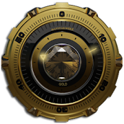 Clock Widget Gold Diamond