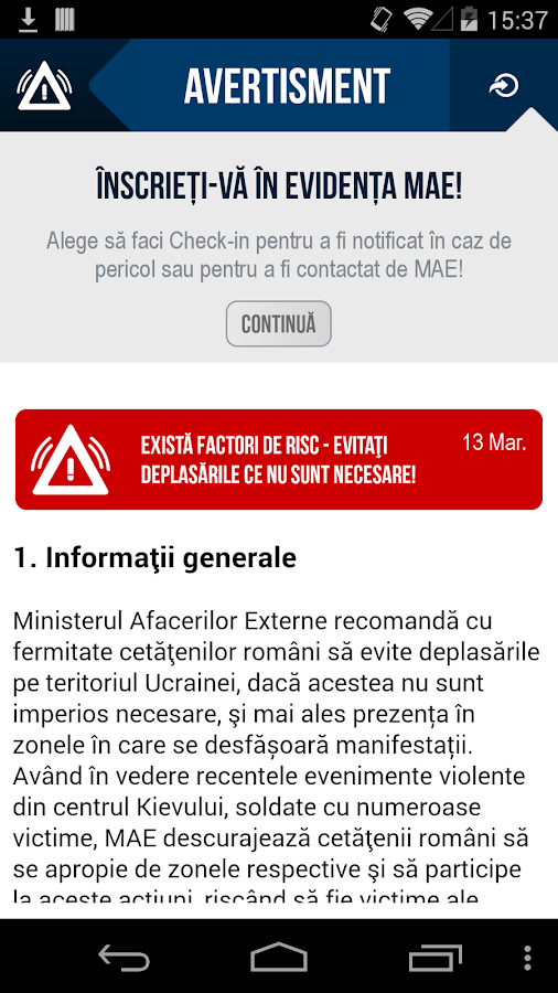 Călătorește în Siguranță - primiți în timp real alerte de la Ministerul de Externe, pentru a ocoli cu succes pericolele de pe drum IsSwOPlPCQUxx2jS0x6y8kT2Qbg8W_grwq1BqYO0bDpIRhOQz_bK3L4_Qdzch_dwUeA=h900-rw