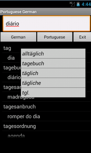 German Portuguese Dictionary