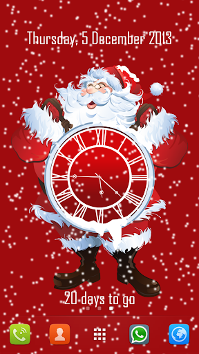 Santa Xmas Clock LiveWallpaper