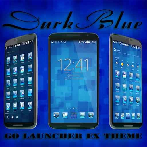 Dark Blue Go Launcher Ex Theme 個人化 App LOGO-APP開箱王