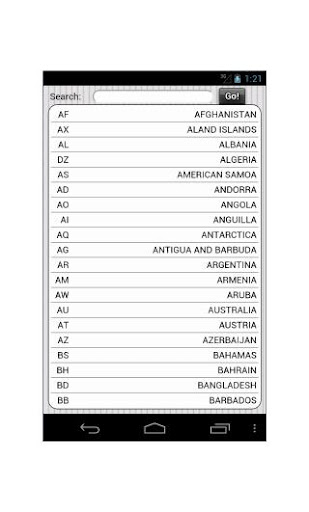 ISO Country Codes