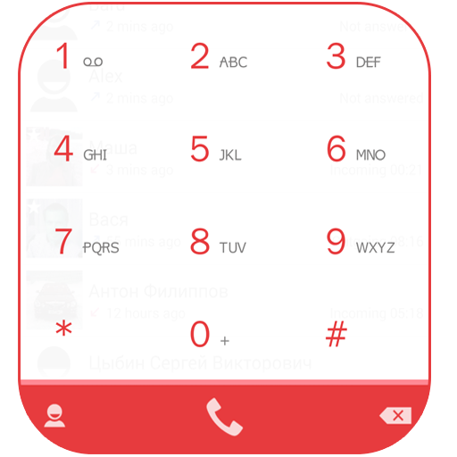 ExDialer Airy Red Theme LOGO-APP點子