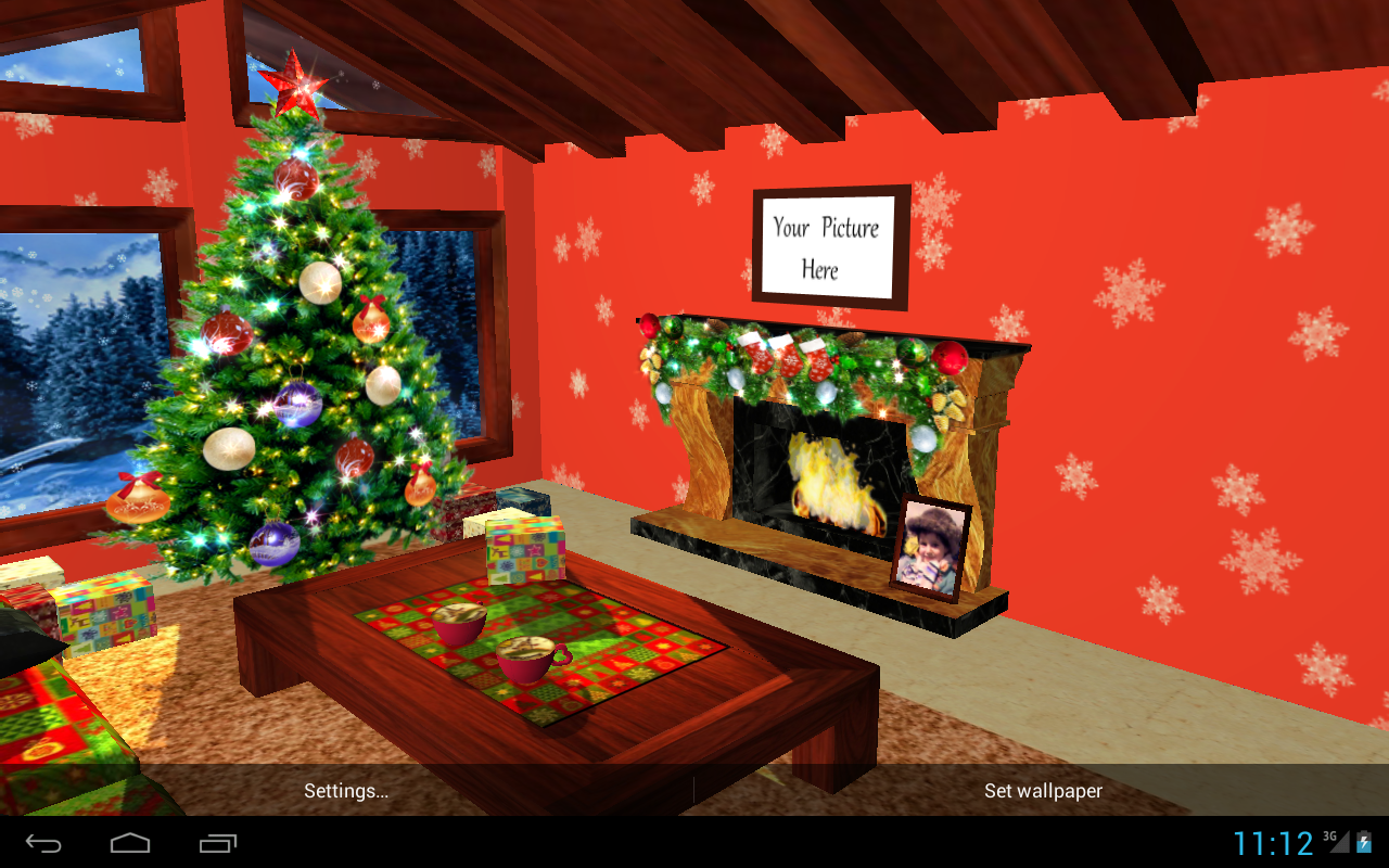 3D Christmas Fireplace HD Live Wallpaper Android Apps On Google Play