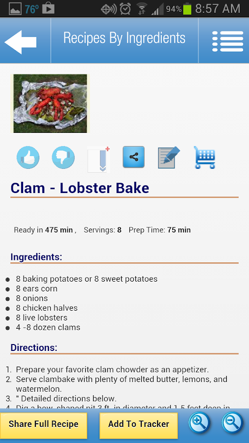    Recipes by Ingredients- screenshot  