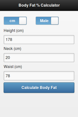 Body Fat Percentage Calculator