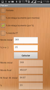 Calculadora de porcentaje - náhled