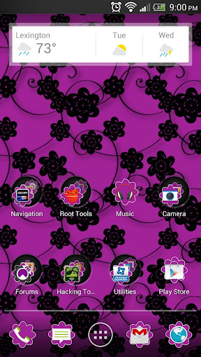 【免費個人化App】Floral Print Purple Theme-APP點子