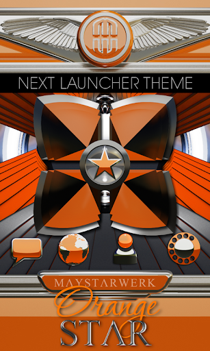 Next Launcher theme Orange Sta