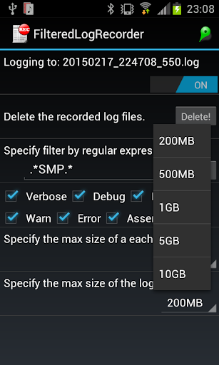 Filtered Log Recorder 2.0 Windows u7528 3