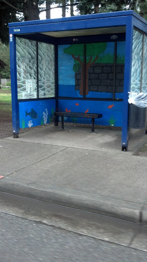 Stone and Sea Bus Stop Mural 