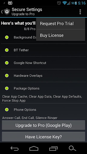 Secure Settings