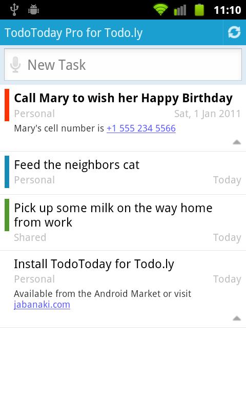 TodoToday Pro for Todo.ly Screen 2