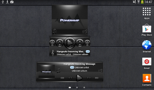 Poweramp skin Black Silver v3.10