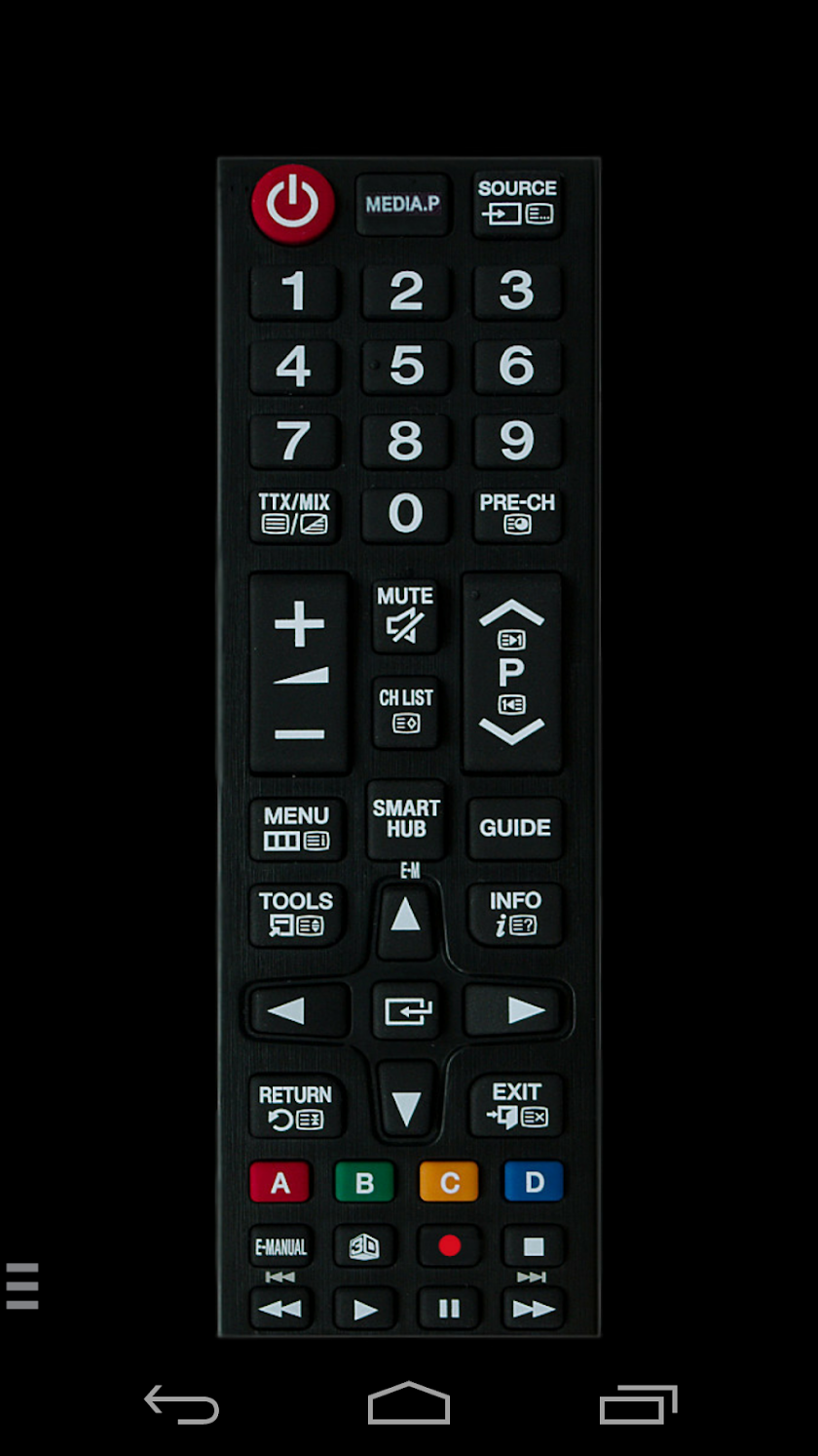 TV (Samsung) Remote Control Screen 1