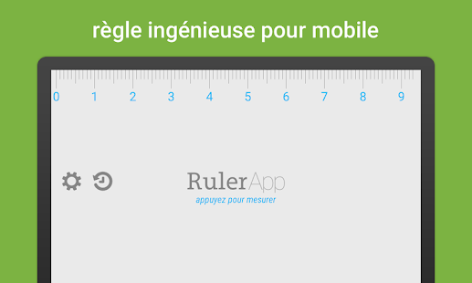 Capture d'ecran de l'application Android Ruler App – Measure length in inches + centimeters