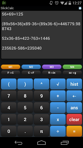 SlickCalc Calculator with Unit
