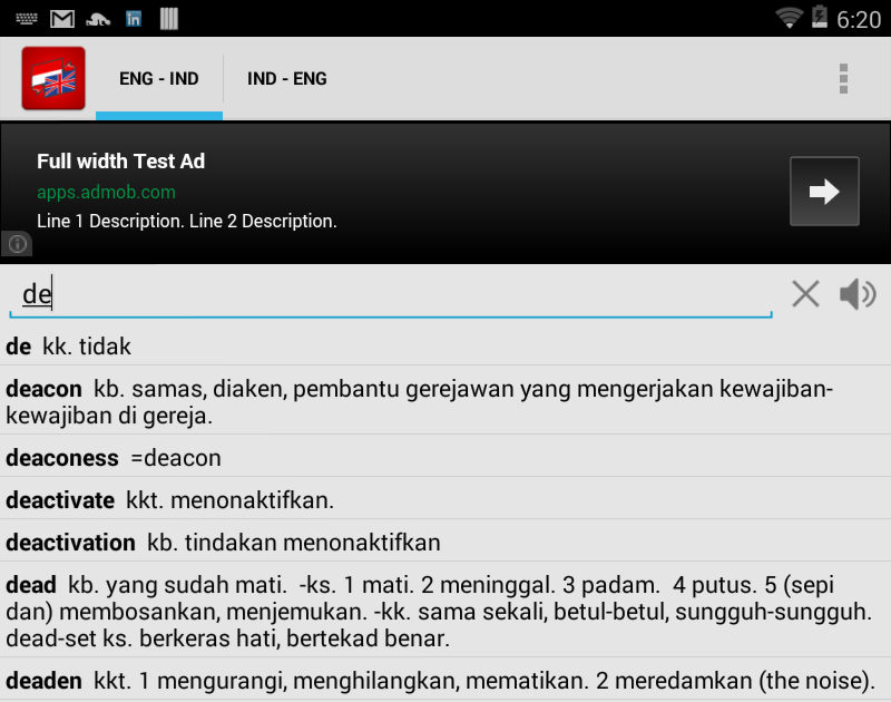 APLIKASI KAMUS BAHASA INGGRIS -INDONESIA UNTUK ANDROID 